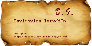 Davidovics István névjegykártya